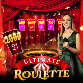 Ultimate Roulette bouncing ball animation live casino